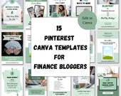 Finance Blogger Pinterest Canva Templates, Pinterest Templates for Financial Coaches, Pinterest Pin Templates, Financial Advisor Template