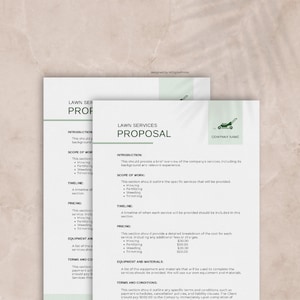 Lawn Services Proposal Document Template