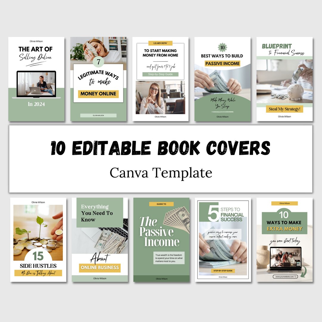 KDP Book Cover Canva Template, Editable Ebook Business Cover Template ...