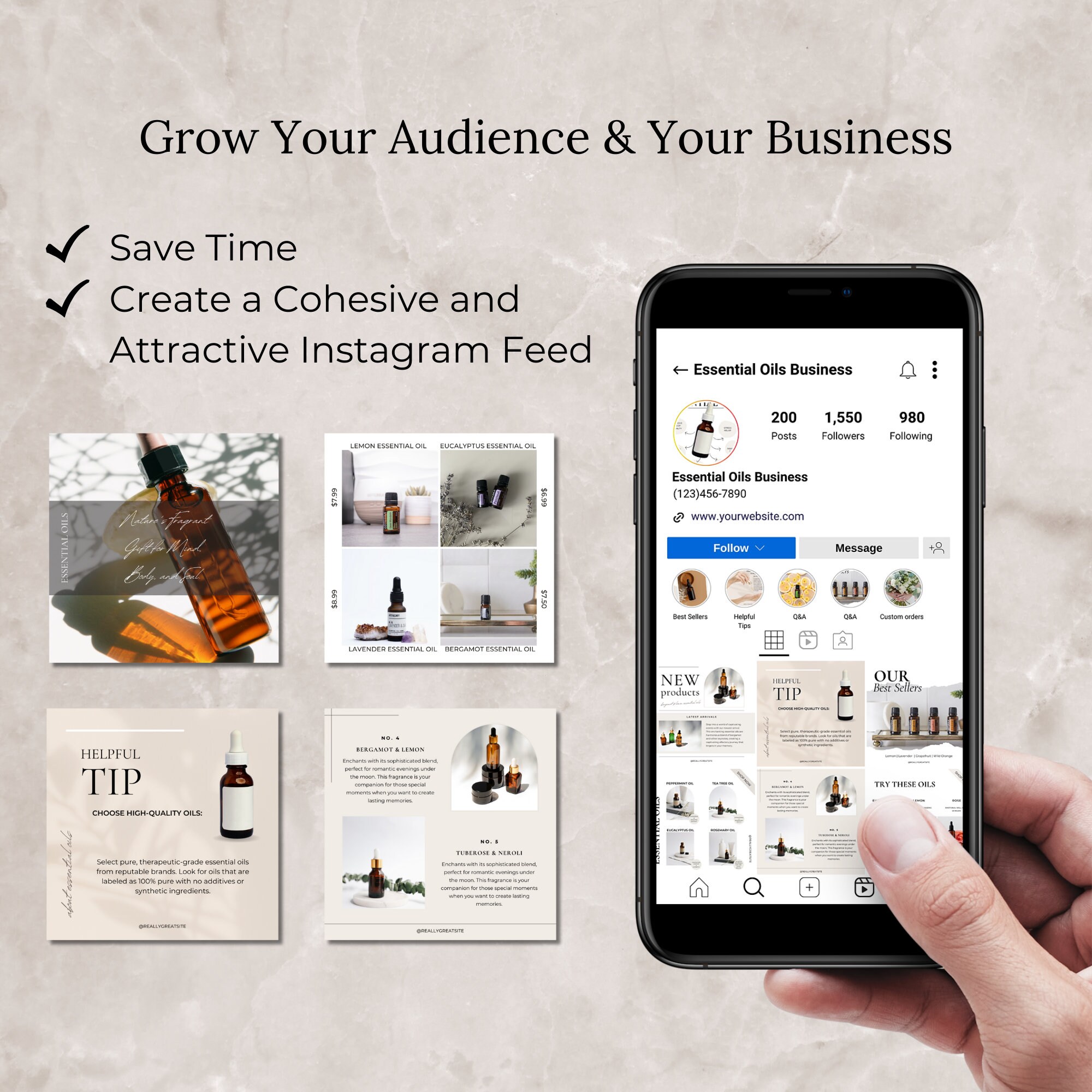Design Essentials Instagram Essential Oils Instagram Posts Canva Template, Editable Essential Oil ...