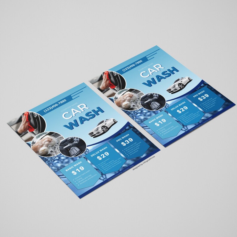 car wash flyer template, car wash packages flyer, auto detailing packages