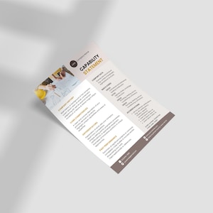 Capability statement template