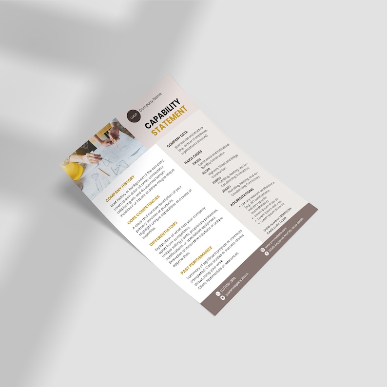 Capability statement template