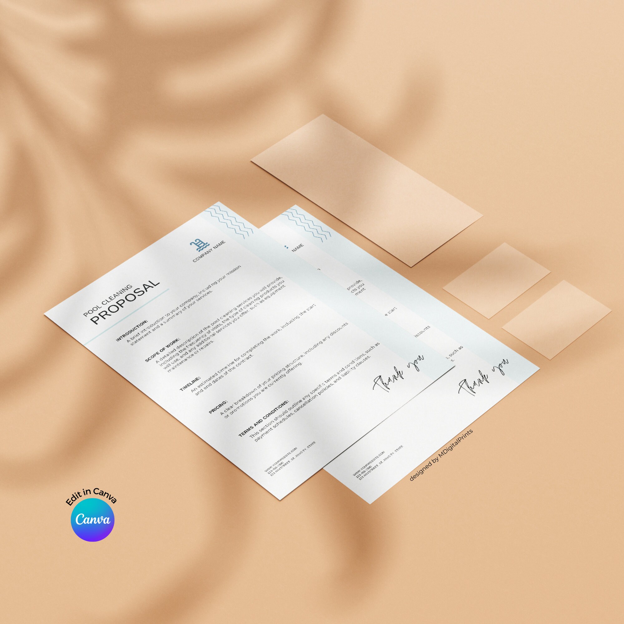 Pool Preposal Pool Cleaning Proposal Document Template, Pool Services Proposal Canva ...