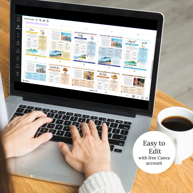 HOA Monthly Newsletter Canva Template, Editable Full Year 2026 ...