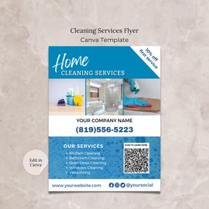 Cleaning Service Flyer Canva Template for business, Cleaning Business Flyer, Home Cleaning Business Flyer Template, Home Cleaning Services