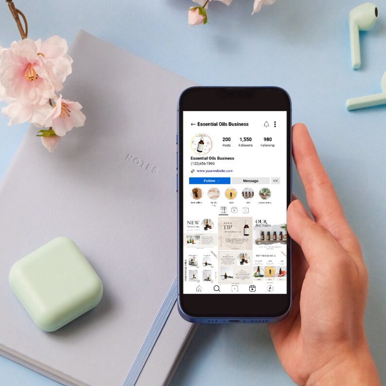 Design Essentials Instagram Essential Oils Instagram Posts Canva Template, Editable Essential Oil ...