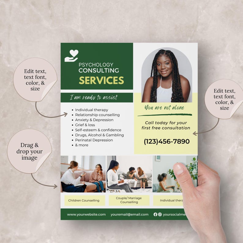 Psychology Flyer Canva Template