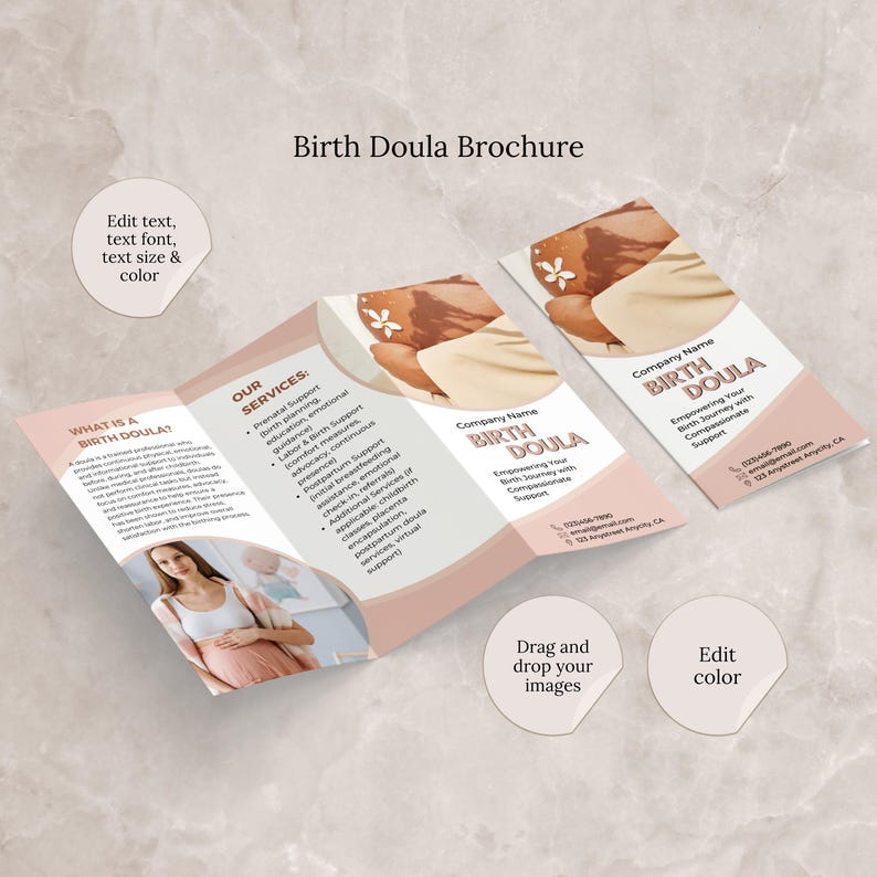 birth doula bundle templates Canva, Doula Business Card, Midwife templates, midwife business card, doula brochure, midwife brochure, midwife business templates, birth doula business templates, doula flyer, midwife flyer