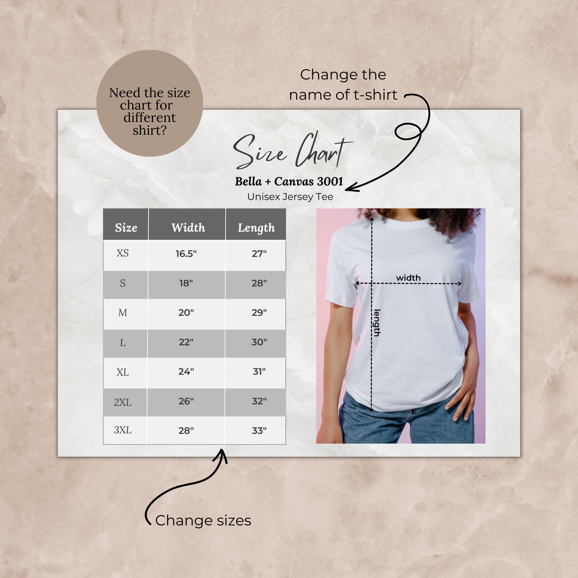 Editable Tshirt Size Guide Canva Template Shirt Size Chart Bundle editable-tshirt-size-guide-canva-template-shirt-size-chart-bundle