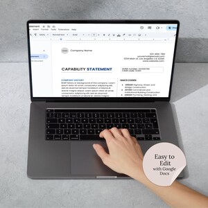 Capability statement template Google Docs