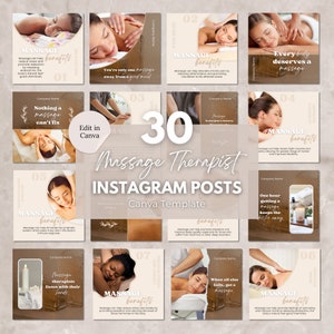 Massage Instagram Posts Canva Template Editable Massage Therapist Social Media Post  Massage Benefits Instagram Post Massage Therapy Quotes