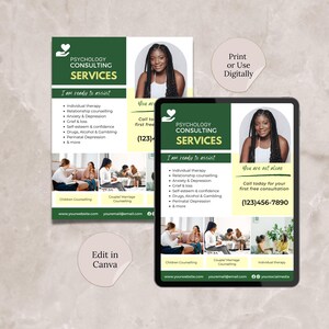 Psychology Flyer Canva Template