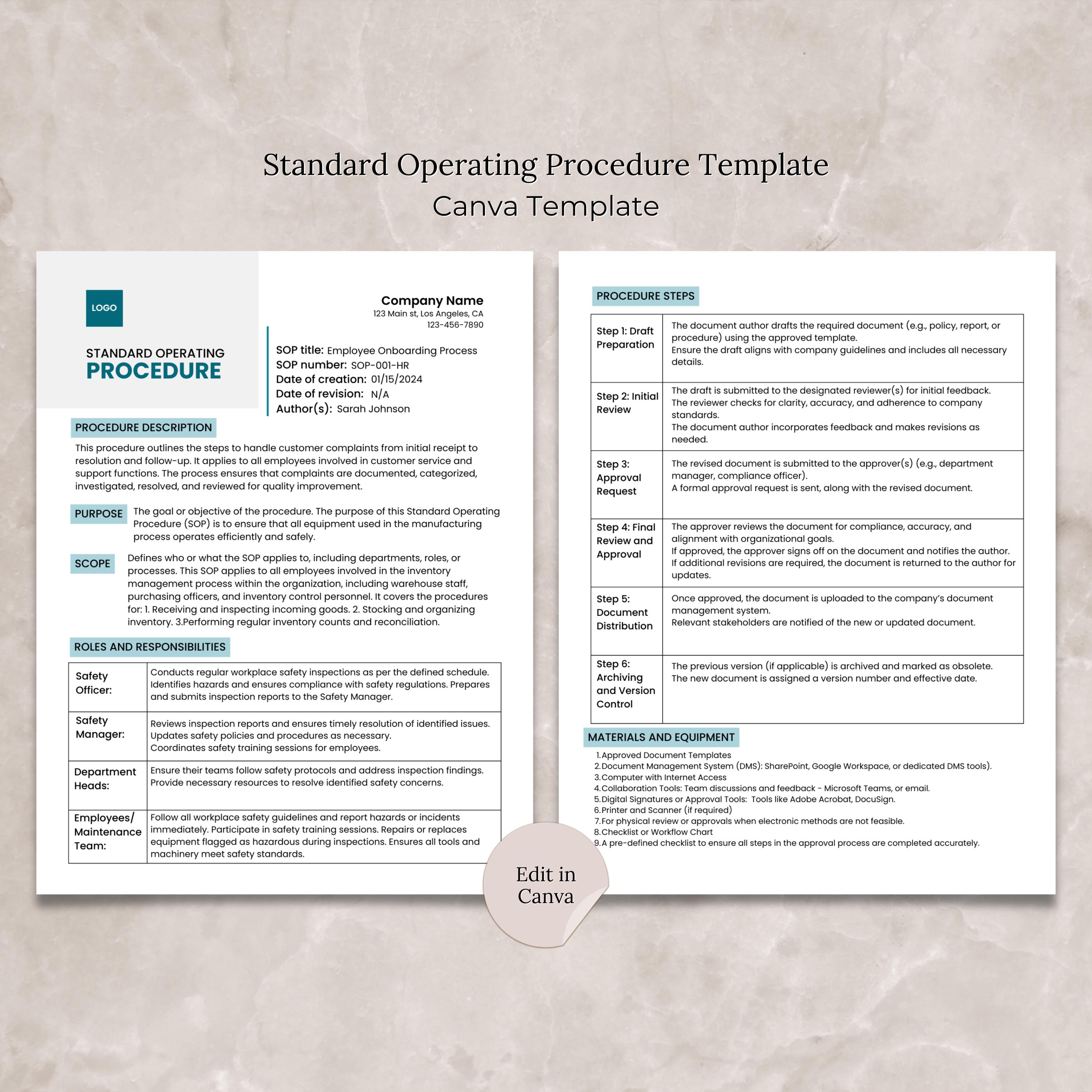 SOP Format and Language