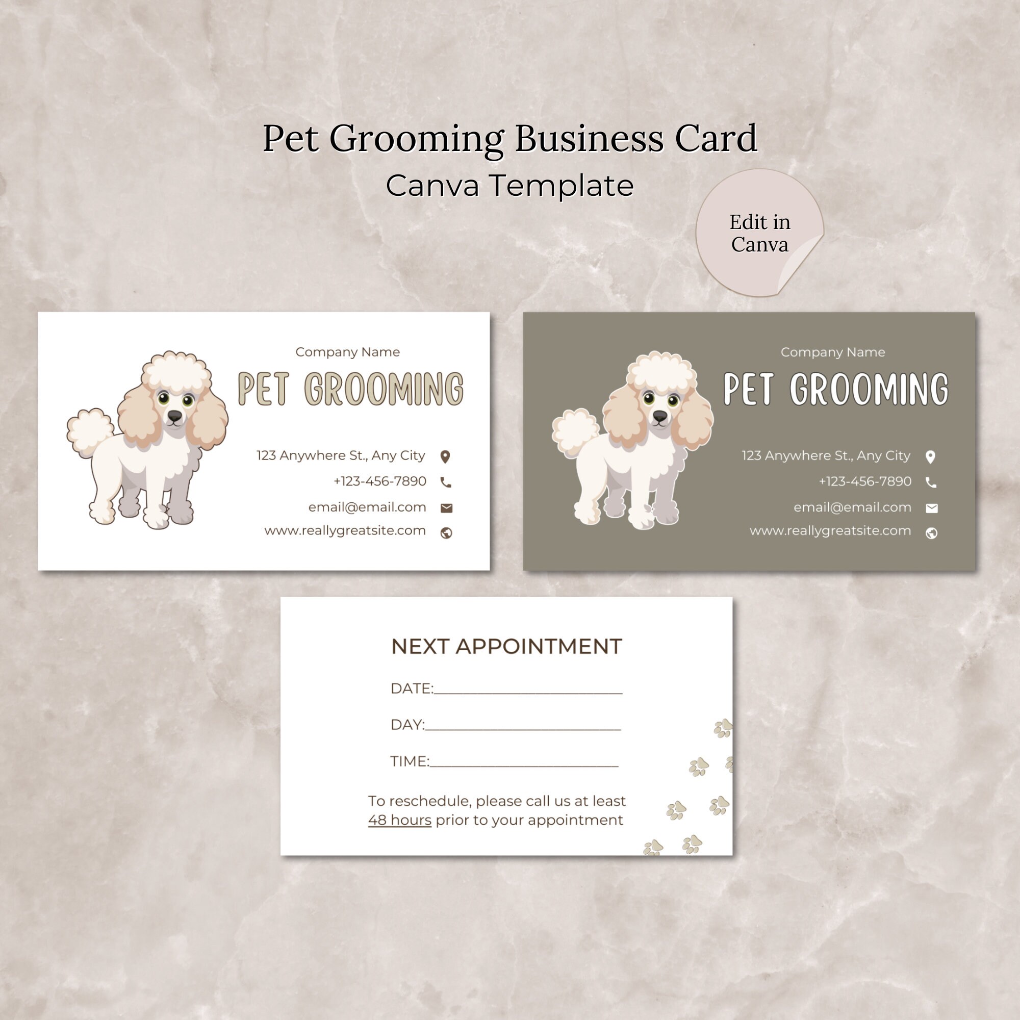 pet-grooming-business-card-canva-template-editable-pet-groomer-business-card-template-dog-grooming-customizable-business-card-dog-groomer-etsy