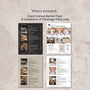 Event Venue Rental Flyer Canva Template, Venue Rental Packages Prices ...