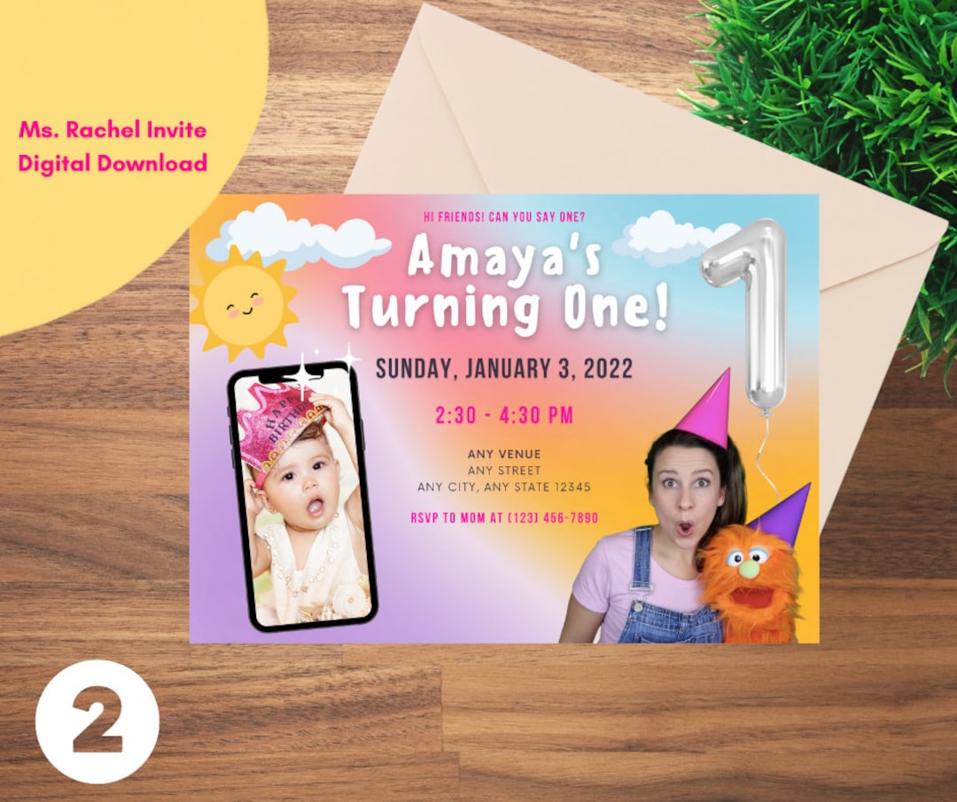 Ms Rachel Birthday Invitation [multiple Themes] - Etsy