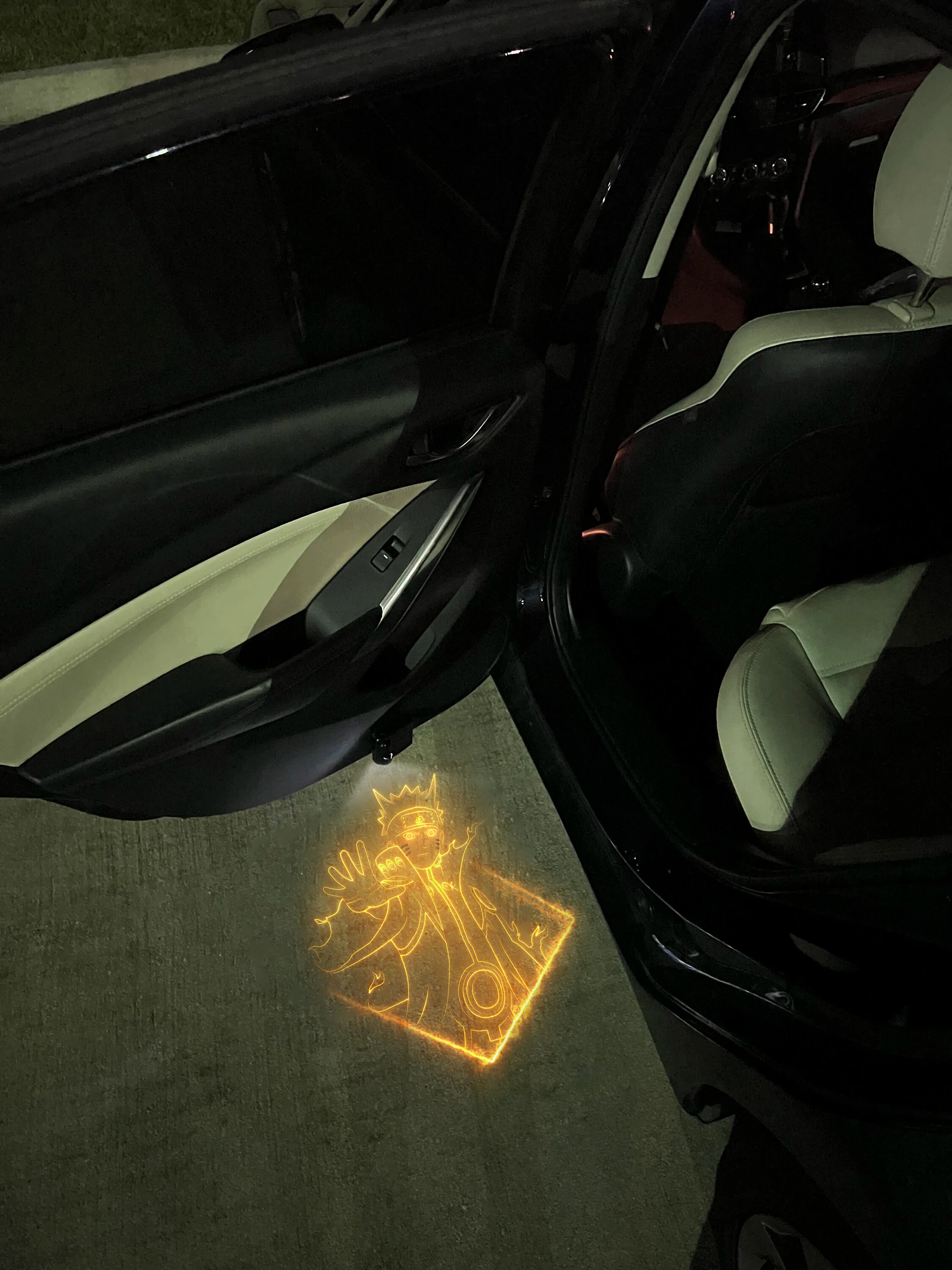 Anime Style Car Door Neon Puddle Light Accessory Projector Gift Car Accessories Etsy UK
