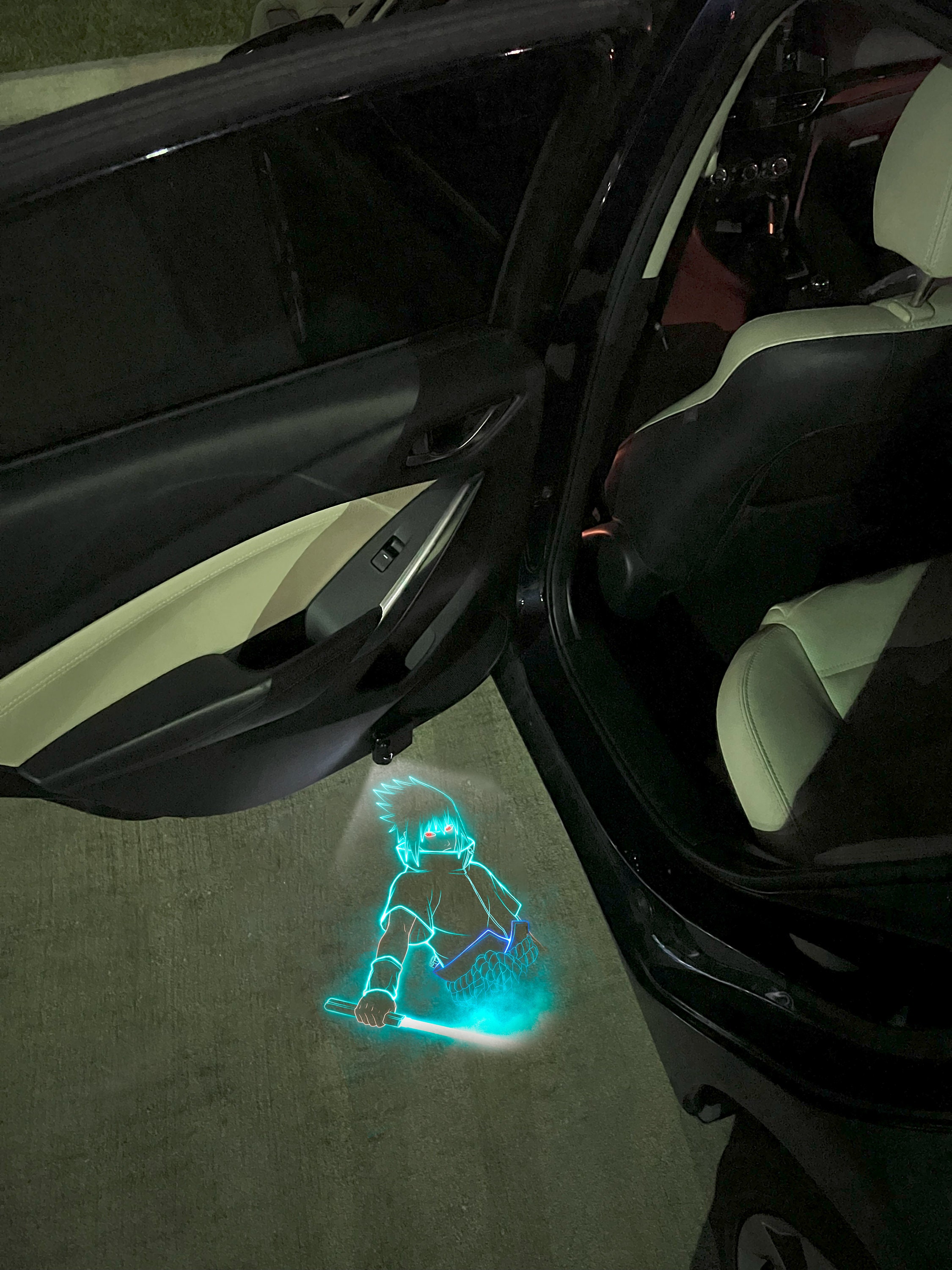 Anime Style Car Door Neon Puddle Light Accessory Projector Gift Car Accessories Etsy