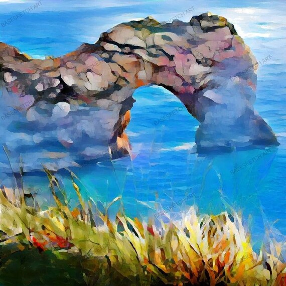 Durdle Door Dorset UK Giclee Art Print Etsy UK
