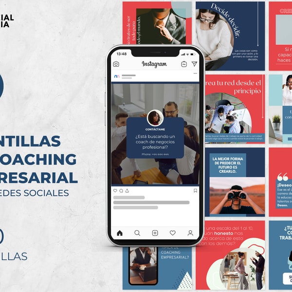 300 Plantillas de Coaching Empresarial en ESPAÑOL para tus Redes Sociales - Plantillas de Canva