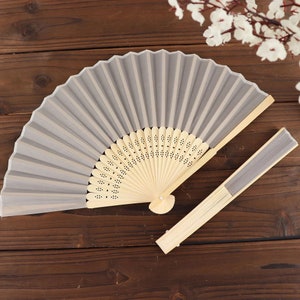 GZLDGIFTS 10PC Personized Bulk Hand Fans Silk Customized Party Favors Gifts  for Wedding Guests Custom Fabric Fans Garden Wedding Folding Hand Fans  Bridesmaid Birthday Bachelor Party (Beige) - Yahoo Shopping