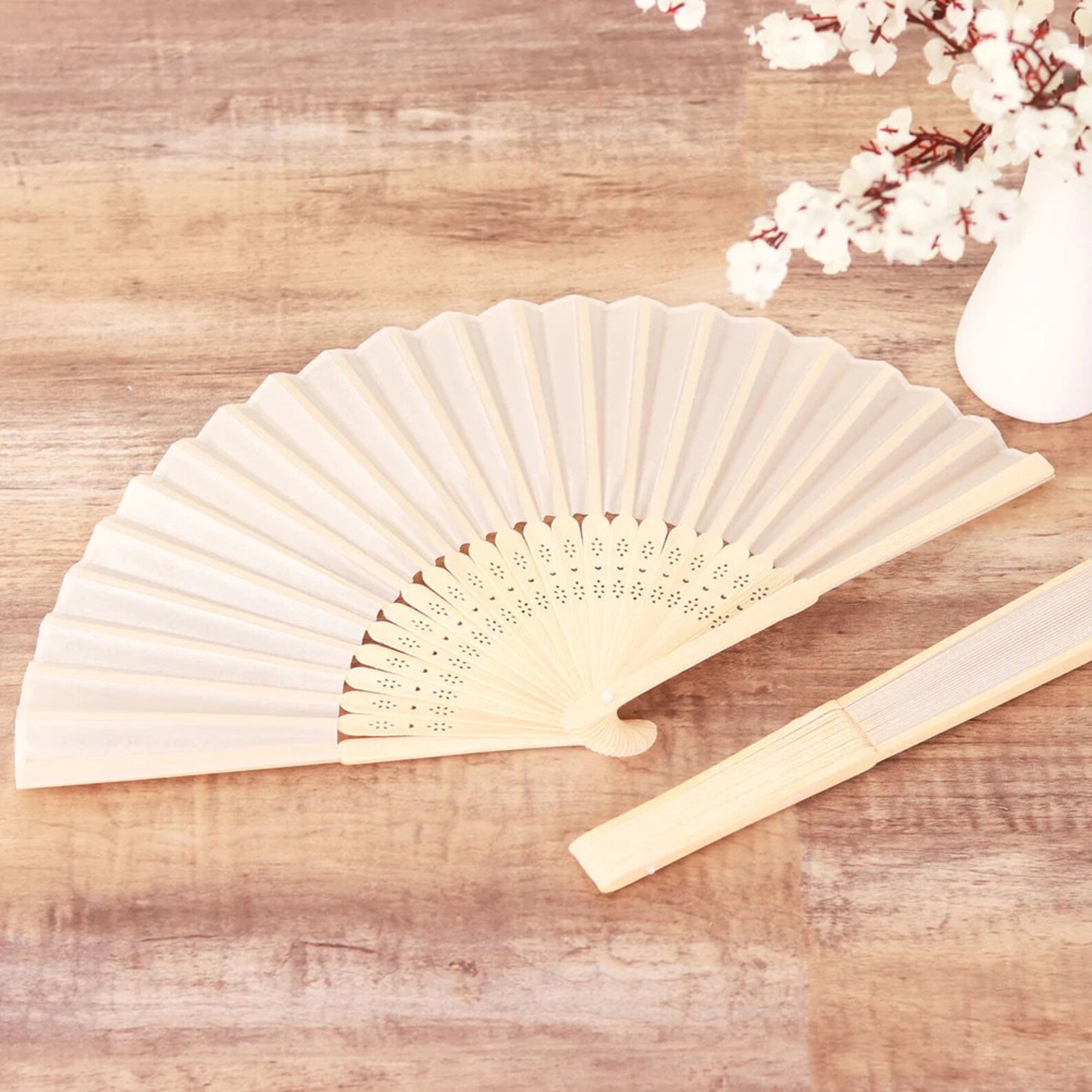 Personalized Silk Fans BULK, Wedding Favors Silk Fans, Bridal Shower