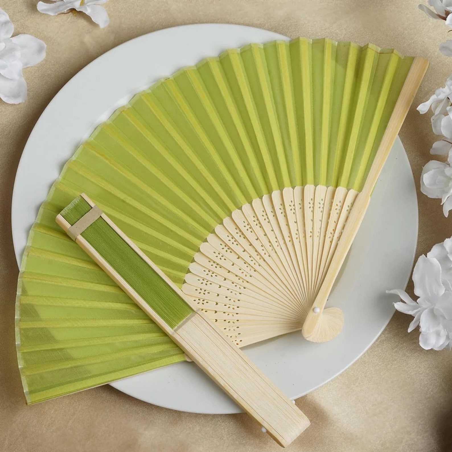 Personalized Silk Fans BULK Wedding Favors Silk Fans Bridal Etsy