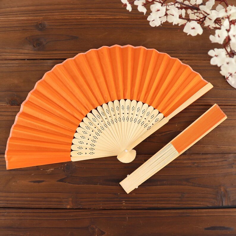 Personalized Silk Fans BULK, Wedding Favors Silk Fans, Bridal Shower