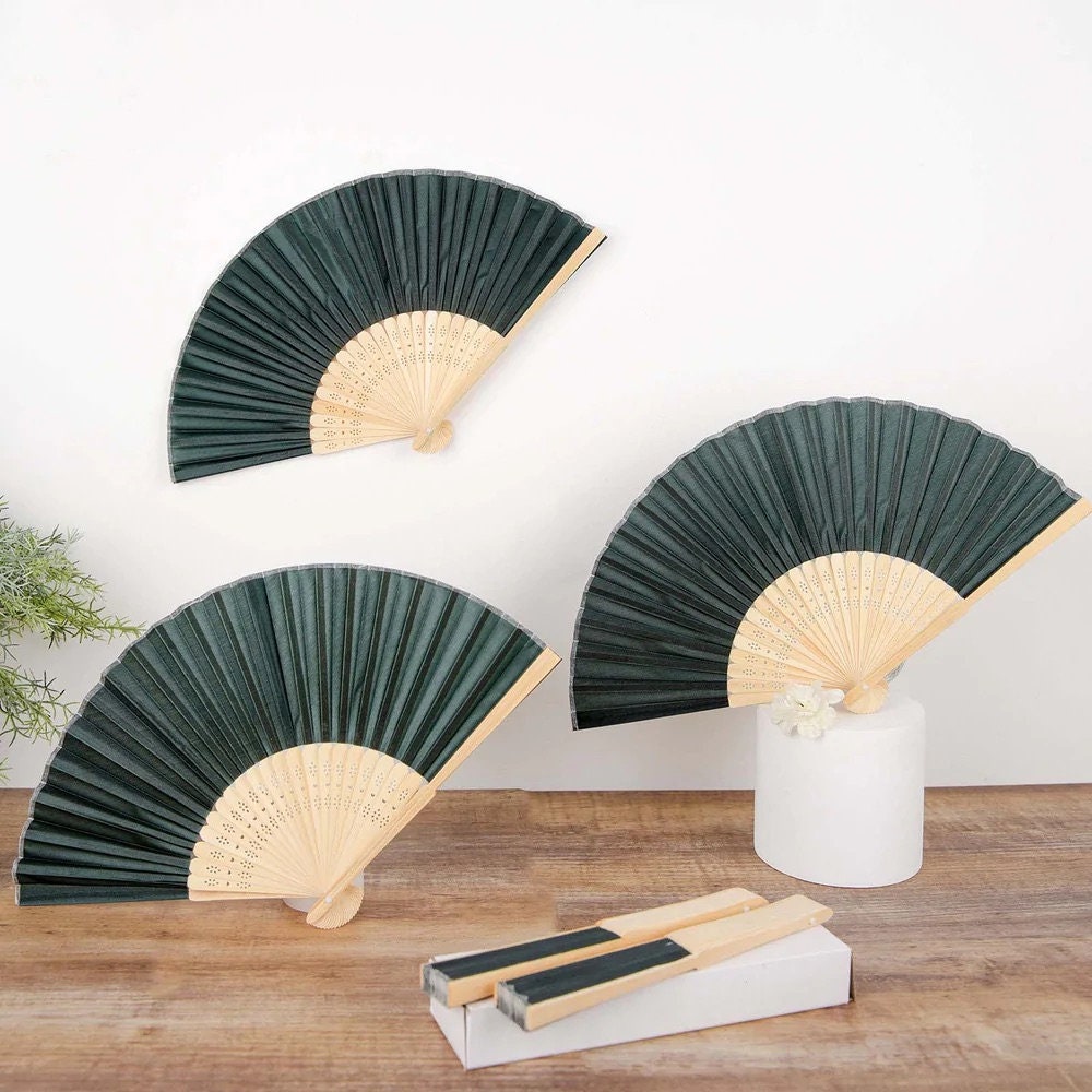 Personalized Silk Fans BULK, Wedding Favors Silk Fans, Bridal Shower