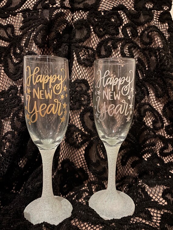 New Years Champagne Glass