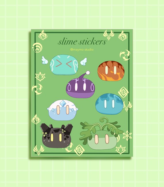 Genshin Impact Slime Sticker Pack - Etsy