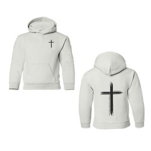 I can do all things through Christ | Philippians 4:13 | Black Print | Youth Heavy Blend Hooded Sweatshirt