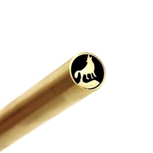 Wolf Mosaic Pin 6-8-10 MM Length 100 mm high quality brass mosaicc knife pin for custom knives and handles