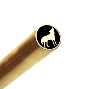 Wolf 2 Mosaic Pin 6-8-10 MM Length 100 mm high quality brass mosaicc knife pin for custom knives and handles