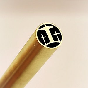 JESUS CROSS Mosaic Pin 6-8-10 MM Length 100 mm high quality brass mosaicc knife pin for custom knives and handles