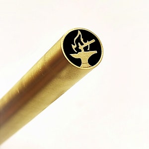 Anvil and flame Mosaic Pin 6-8-10 MM Length 100 mm high quality brass mosaicc knife pin for custom knives and handles