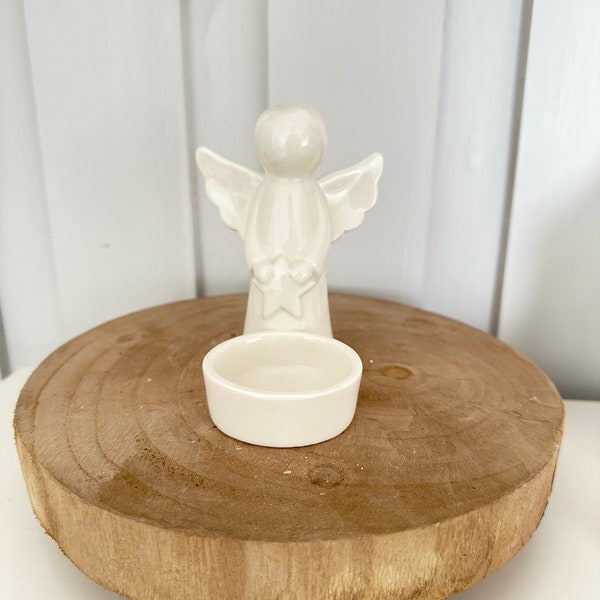 White angel ornamental Tealight holder