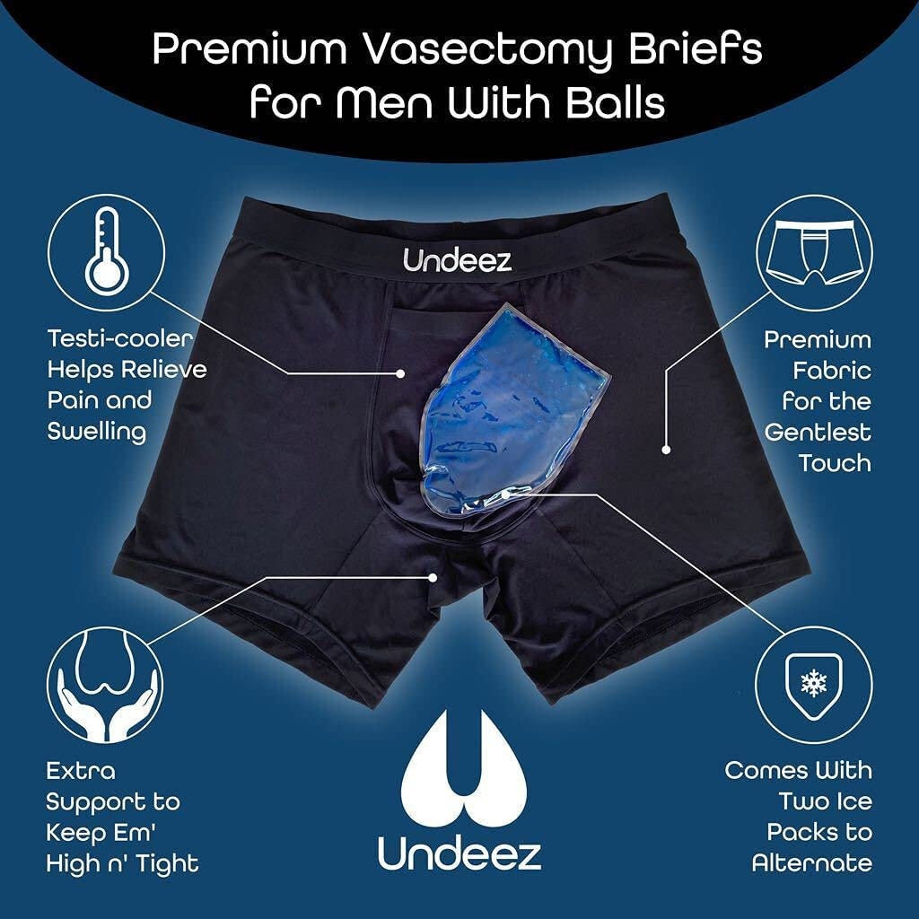 Undeez Vasectomy Underwear Comes With 2-custom Fit Ice Packs and Snug Boxer  Briefs for Testicular Support and Pain Relief -  Denmark
