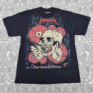 Metallica Vintage Band T-Shirt The Shortest Straw Size XL Embroidered Print