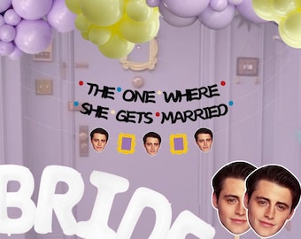 Friends Bachelorette Party Decor | "The One Where She Gets Married" Banner