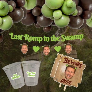 Last Romp in the Swamp Bachelorette Party | Shrekk Bachelorette Party Theme | Same Swamp Forever Party Decor | Far Far Away Party Decor