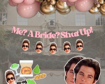 The Princess Diaries Bachelorette Party Decor | Me a Bride? Shut Up Banner | Princess of Genovia | Princess Diaries Party Decor