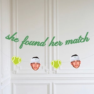 Last Swing Party Banner | Tennis Party Theme Decoration | She Found Her Match Party Banner | Country club & Cocktails Banner