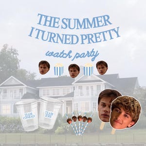 The Summer I Turned Watch Party | Coastal Watch Party Theme | Team Conrad Team Jere | The Summer I Turned Decor