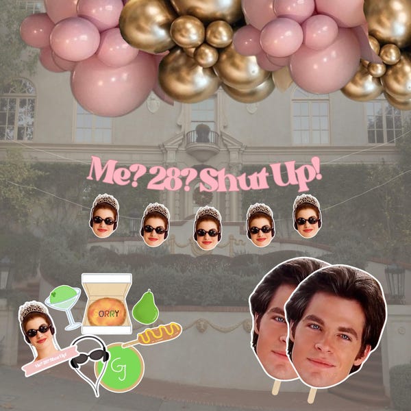 Decoración para fiesta de cumpleaños de El diario de la princesa / Pancarta "Soy una princesa" / Princesa de Genovia / Decoración para fiesta de El diario de la princesa