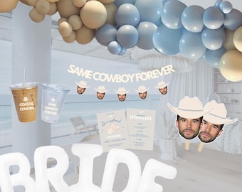 Coastal Cowgirl Bachelorette Decor | Coastal Bachelorette Party Decor | Same Cowboy Forever Party Decor | Coastal Party Decor Beach Cowgirl