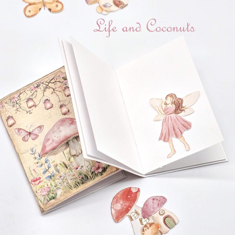 Fairy Garden Mini Journal, Fairy Birthday Party Favors, Fairy Mini
