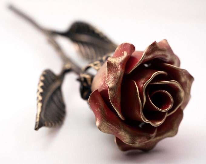 Hand Iron Rose Romantic Metal Gift of Everlasting Etsy