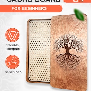 Sadhu Board for Beginners, Wooden Yoga Board for Acupressure and Meditation, Massage Acupuncture, Nail pitch 0.31 in (8 mm) image 2